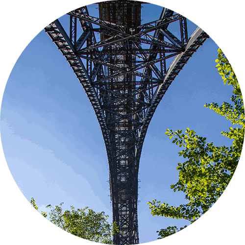 Der Brückenbogen der Müngstener Brücke Der Brückenbogen der Müngstener Brücke