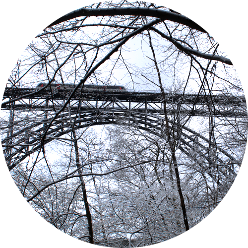 Der Brückenbogen der Müngstener Brücke