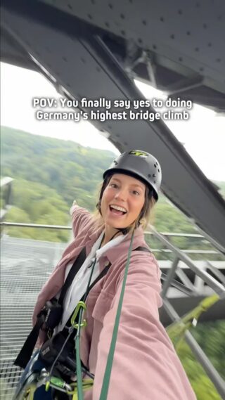 The „Brückensteig“ takes you up the Müngsten Bridge, almost 100 m above the ground - with unreal views over the area.

No climbing experience needed. A guide leads you the whole way and helmet + safety gear are included.

📍 Solingen / Remscheid ⏱ Around 2.5 hours 🥾 Wear sturdy shoes + comfy clothes 🚗 Parking nearby / train to Solingen-Schaberg 📸 Tour photos included

Definitely one for the Germany bucket list. Would you do it? 👀

#Brückensteig #MüngstenerBrücke #GermanyTravel #NRW #AdventureGermany